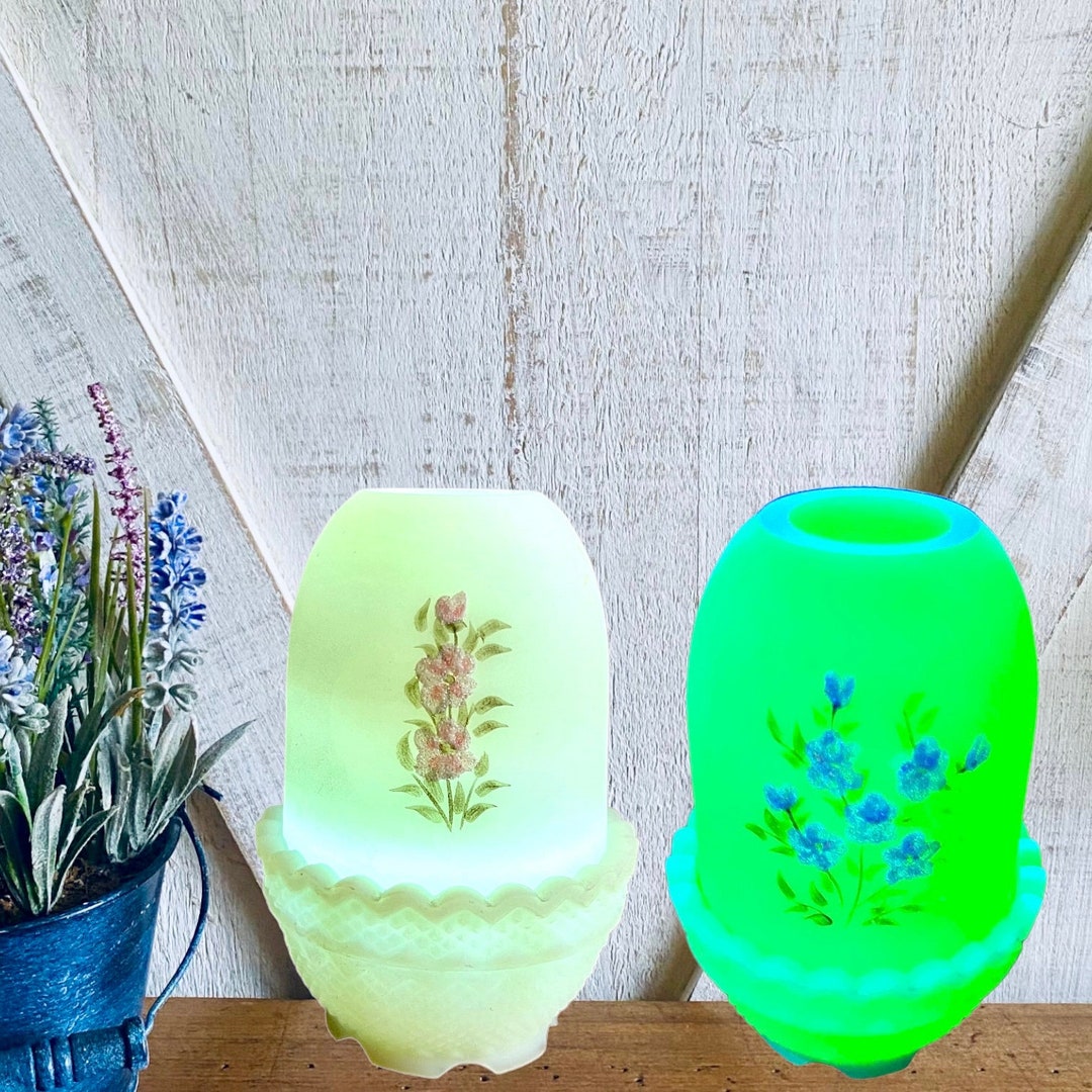 Vintage Fenton Fairy Lamp Vintage Custard Glass Fairy Lights Etsy