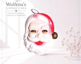 Vintage Winking Santa Claus with Moving eyes Kitschy Christmas Decor