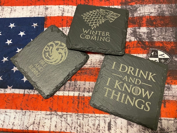 Game of Thrones Inspirierte Schiefer Untersetzer