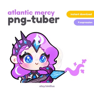Atlantic Mercy Overwatch 2 Pngtuber / Twitch Streamer /Discord Reactive Images / Youtube /  Obs / Cute Premade PNG-tuber / Healer