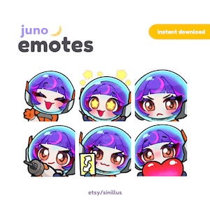Juno Overwatch   Emote Set/Twitch Emote pack /Discord / Youtube  / Emote /  Cute chibi emotes / Streamers