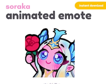 GEANIMEERDE Faeri Court Soraka Flower Emote / Twitch emotes pack / Emoji /Discord / Youtube / Cute chibi emotes / Leauge of Legends Emotes