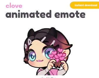ANIMIERTE Nelke Liebe Emote / Twitch Emotes Pack / Emoji / Discord / Youtube / Emote / süße Chibi Emotes / Valorant Emotes