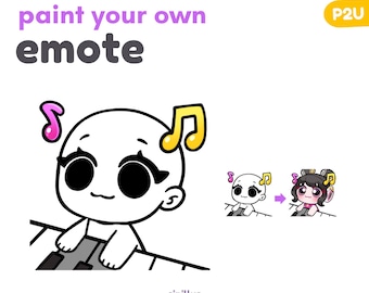 Bongo Emote Base: Paint Your Own Emotes PSD (Digital Download)