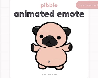 Cute Animated Pibble Emote | Wash My Belly Funny Meme | Twitch Discord GIF for Streamers