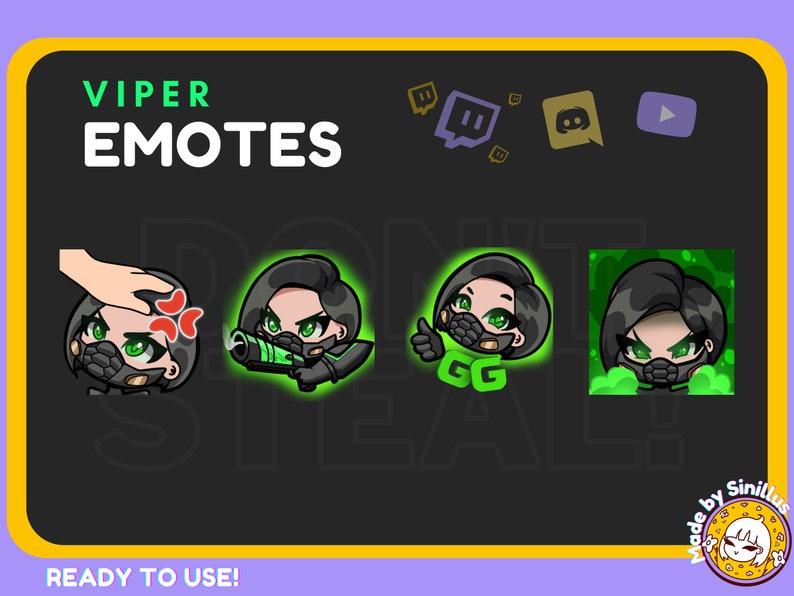 Viper Valorant Emote Set/ Twitch Emotes Pack / Emoji /discord Etsy Ireland