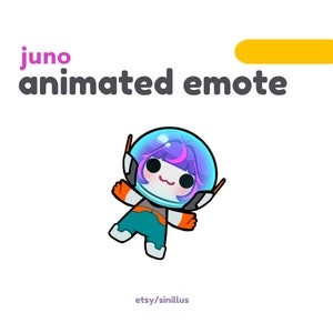 Animated Juno Chibi Emote: Twitch/Discord/YouTube (Digital Download)