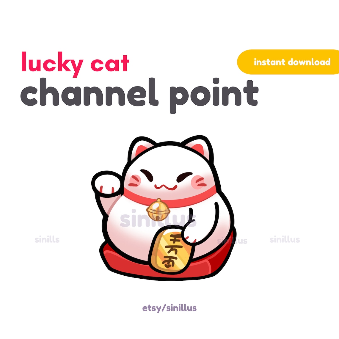 Lucky Cat Emote / Twitch Channel Points / Japan / Discord / Youtube ...
