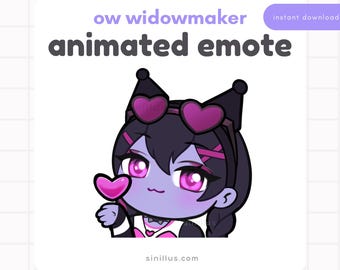 ANIMATED Overwatch  widowmaker Kiss  Emote / Twitch emotes / Emoji / Discord / Youtube /