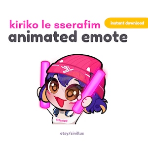 ANIMIERTES Kiriko Glowstick Emote / Twitch Emotes Pack / Emoji / Discord / Youtube / Emote / Süße Chibi Emotes / Overwatch Emotes