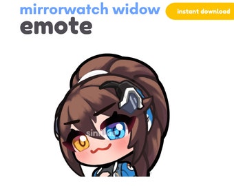 ANIMATED Widowmaker Emote / Twitch emotes pack / Emoji /Discord / Youtube / Emote / Cute chibi emotes/ Overwatch Emotes
