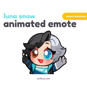 ANIMATED Luna Clap Emote / Twitch emotes pack / Emoji /Discord / Youtube / Emote / Cute chibi emotes/