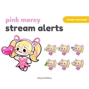 Pink Mercy Overwatch 2  Stream Alerts / Twitch Streamer / Youtube /  Obs / Streamlabs / StreamElements