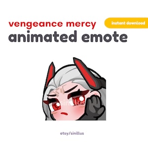 ANIMATED Vengeance Mercy Emote / Twitch emotes pack / Emoji /Discord / Youtube / Emote / Cute chibi emotes/ Overwatch Emotes image 1