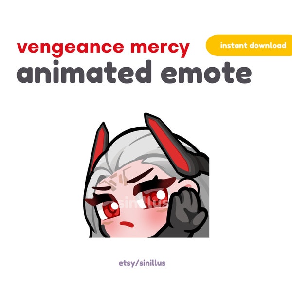 ANIMATED Vengeance Mercy Emote / Twitch emotes pack / Emoji /Discord / Youtube / Emote / Cute chibi emotes/ Overwatch Emotes