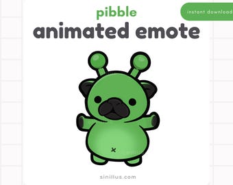 Cute Animated Alien Pibble Emote | Halloween Emote | Wash My Belly Funny Meme | Twitch Discord GIF for Streamers