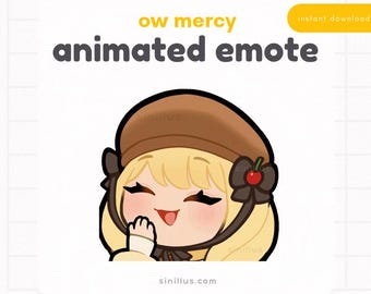 ANIMATED Overwatch Mercy Laugh Emote / Twitch emotes / Emoji / Discord / Youtube/