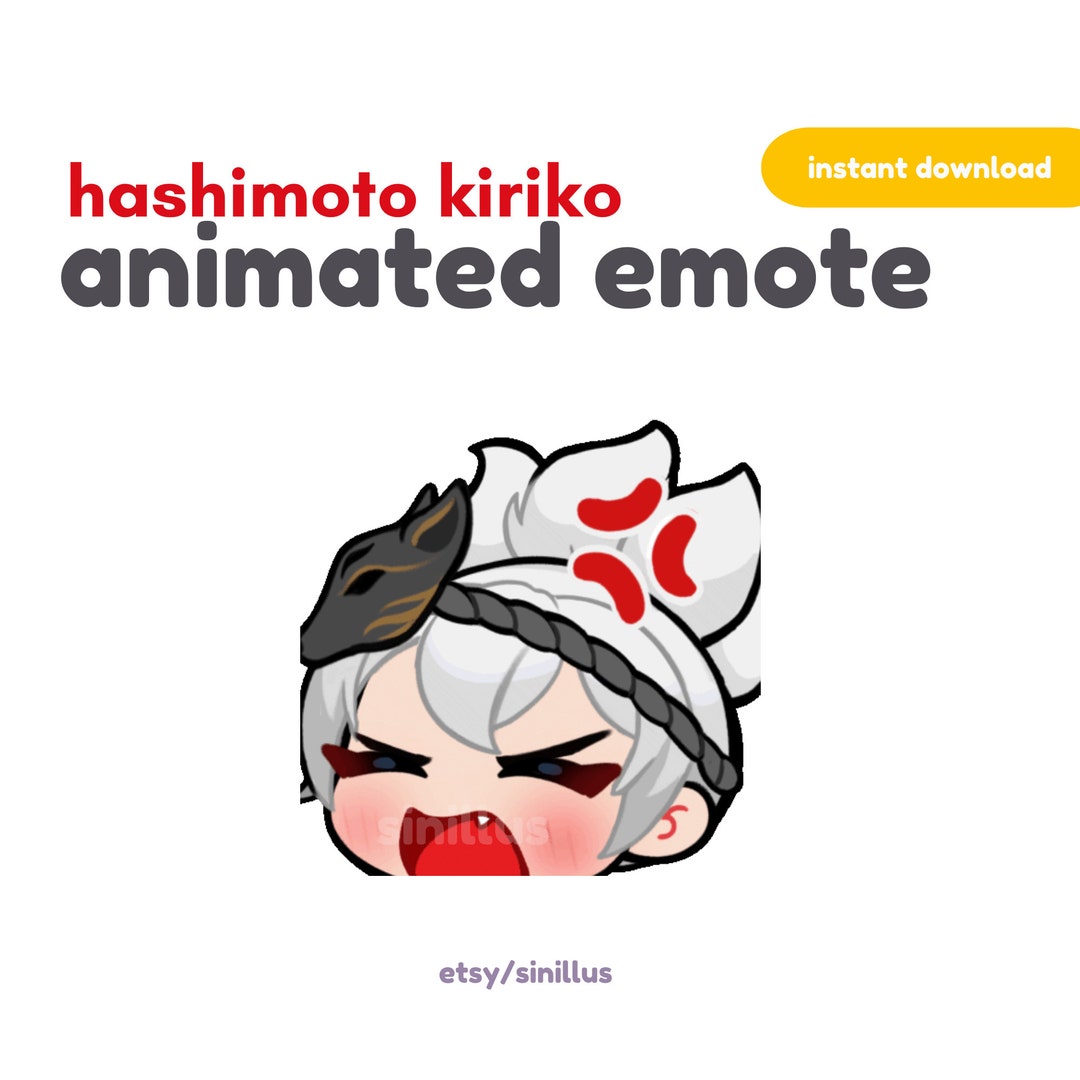Animated Angry Hashimoto Kiriko Emote: Twitch/discord/youtube (digital ...