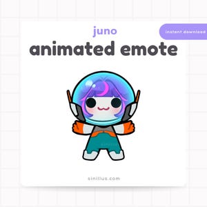 Animated Juno Chibi Emote: Twitch/Discord/YouTube (Digital Download)