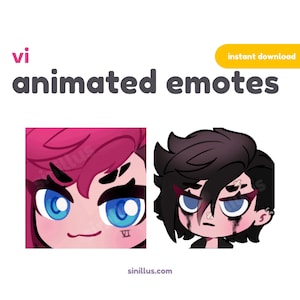ANIMATED Vi Emote / Twitch emotes pack / Arcane /Discord / Youtube / Emote / Cute chibi emotes / Leauge of Legends Emotes