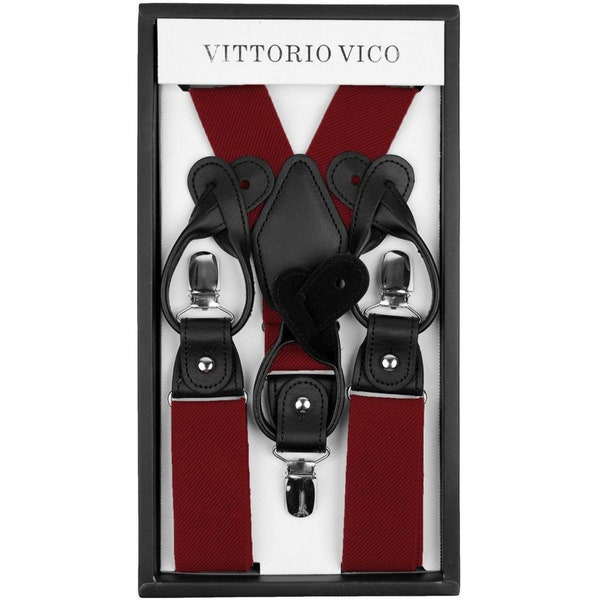 Vittorio Farina Men's Vibrant Colorful Convertible Suspender