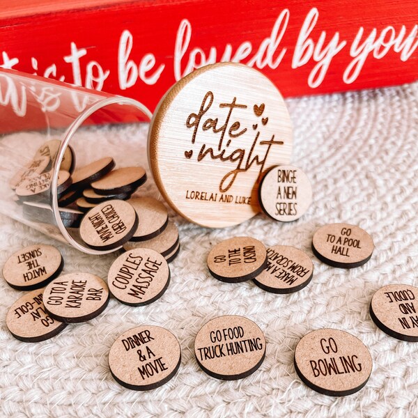 Date Night Jar - Wedding Gift - Couples Gift - Anniversary Gift - Date Night Game - Date Night Ideas - Valentine’s Day Gift - Personalized