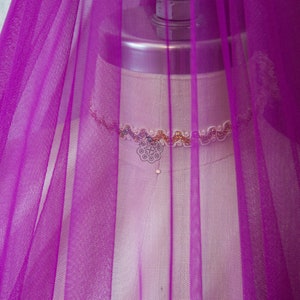 Elegant dress tulle fabric, magenta fabric, fuchsia fabric, soft tulle, bright purple wedding textile couture purple mesh, crafting mesh