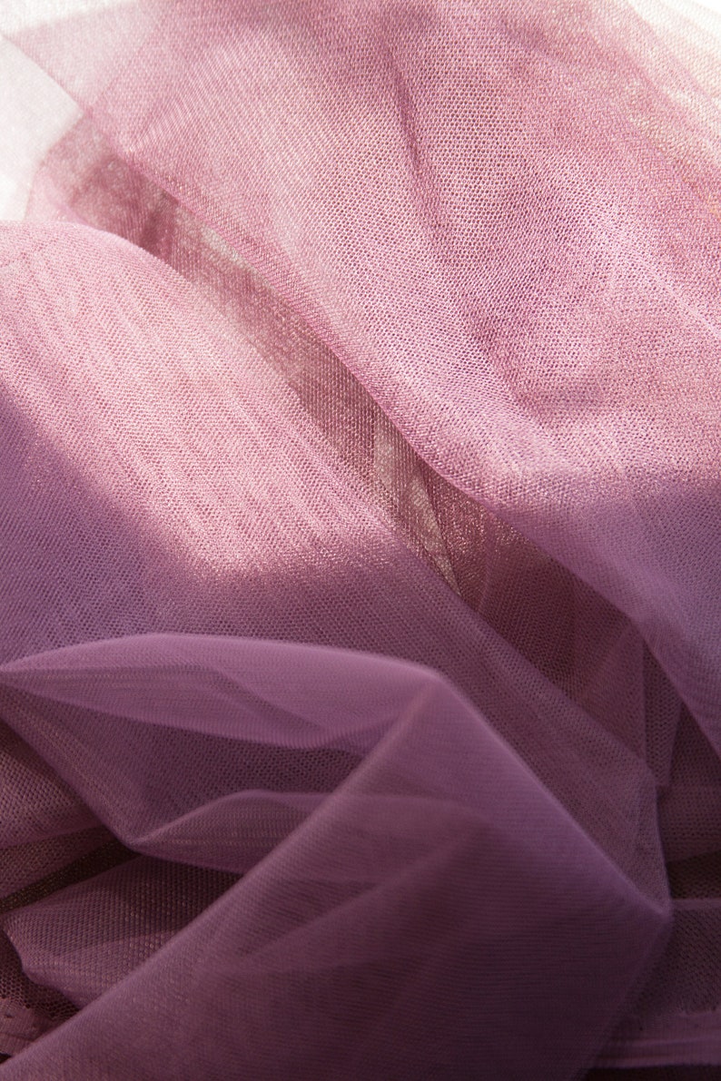Plum Tulle Dusty Purple Eggplant Fabric, Plum Color Tulle Fabric