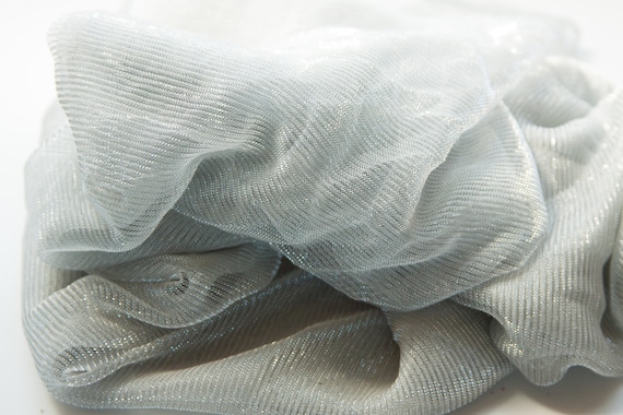 Silver Metallic Shiny Sheer Fabric Soft Silver Festival Silver Metallic Shiny Sheer Fabric Soft Silver Festival