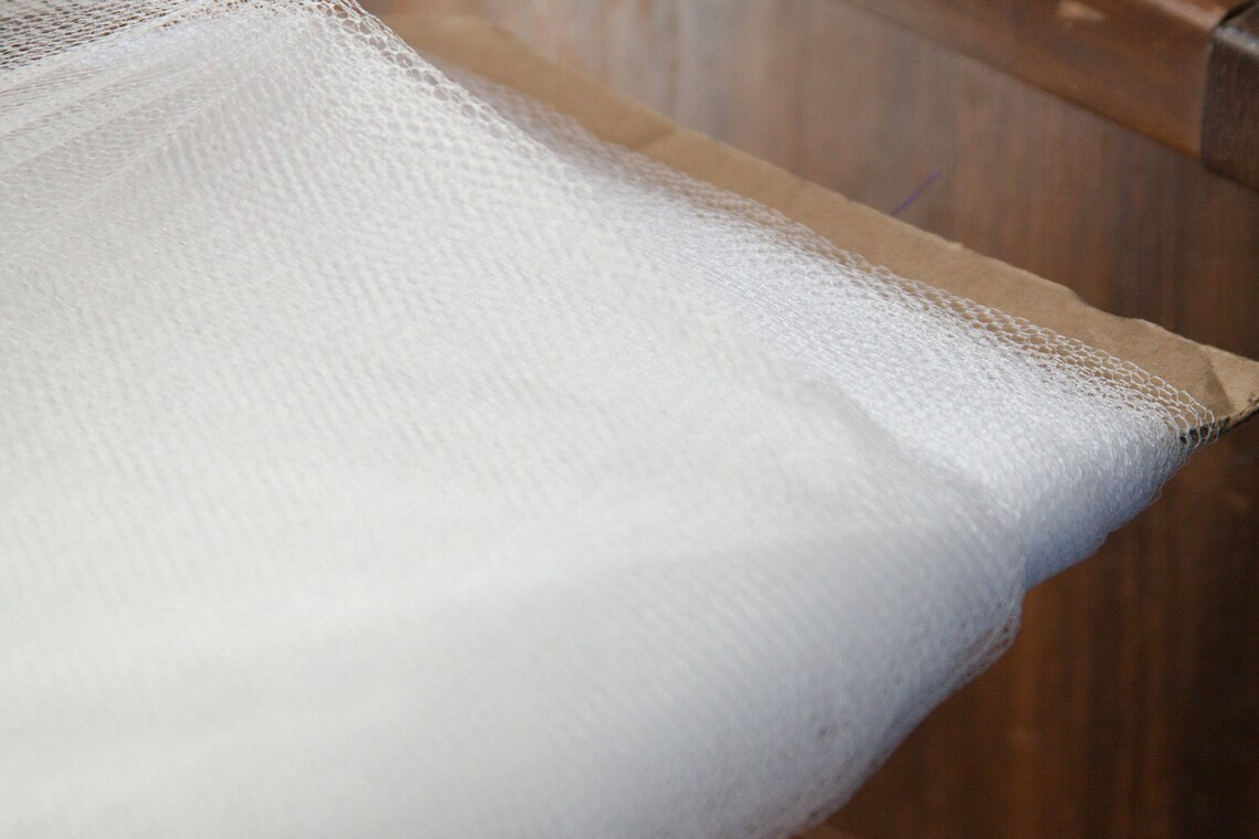 White Bobbinet Netting Crinoline Fabric Underskirt Fabrics - Etsy