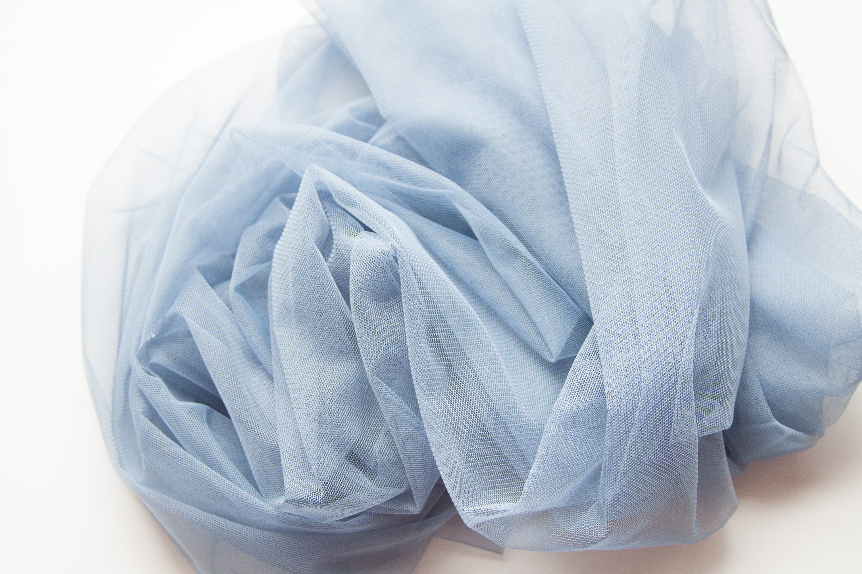 CV Linens Soft Tulle Fabric Roll 54 x 40 yds - Baby Blue