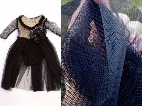 Sheer black 2024 lace fabric