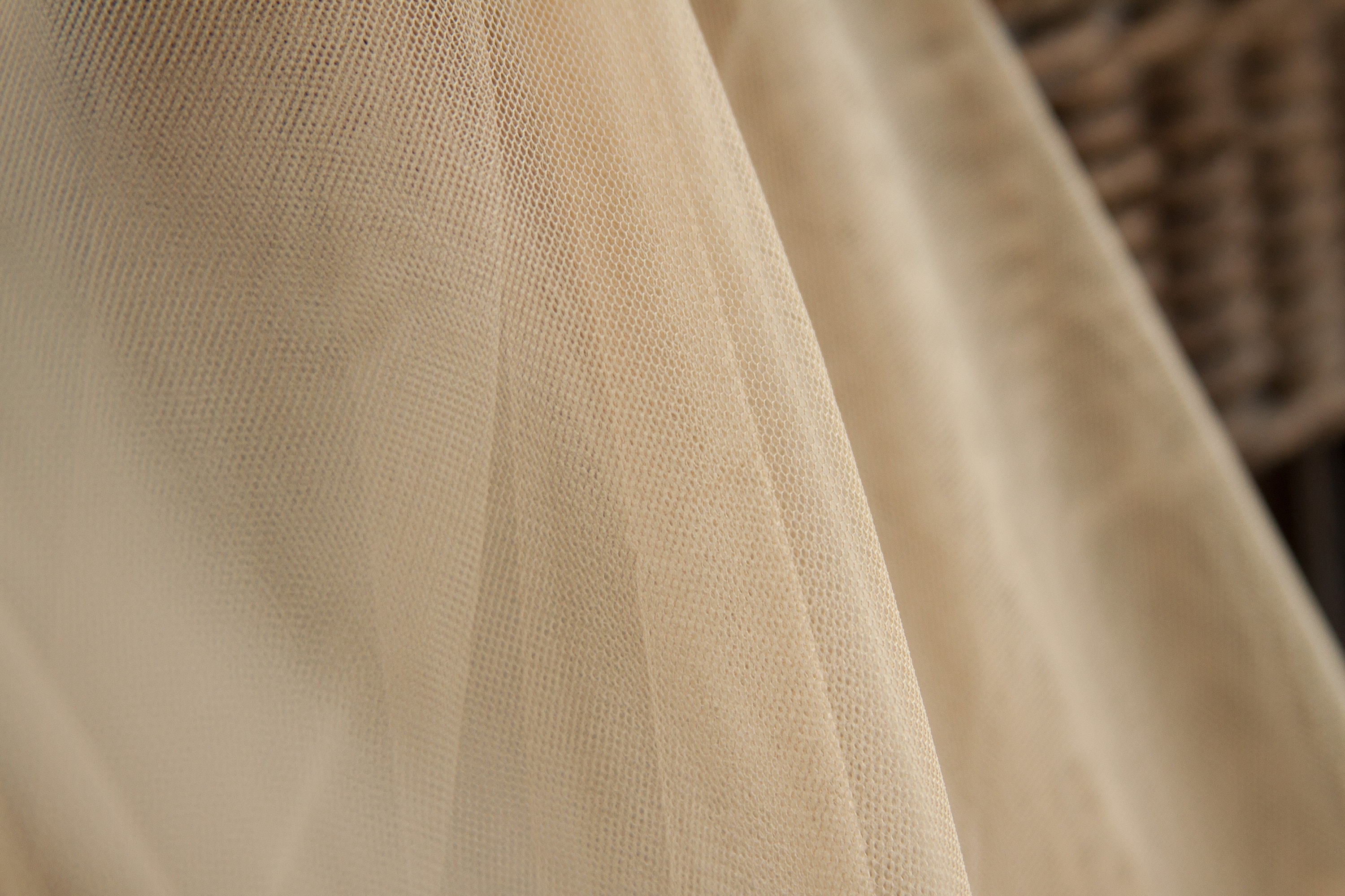 Beige Illusion Tulle Fabric, Sheer Polyester Mesh - Etsy