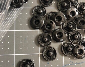 Schwarze Metall Druckknöpfe, 1/2 ", strapazierfähige Verschlüsse (4 Stück Set)