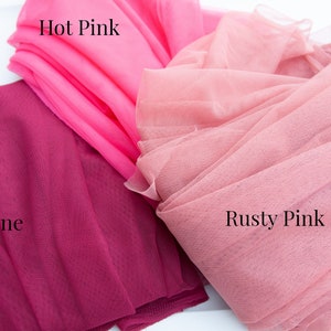 Rose Pink Stretch Tulle Fabric, Soft Mesh, Tutu Dress Fabric image 10