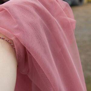 Rose Pink Stretch Tulle Fabric, Soft Mesh, Tutu Dress Fabric image 6