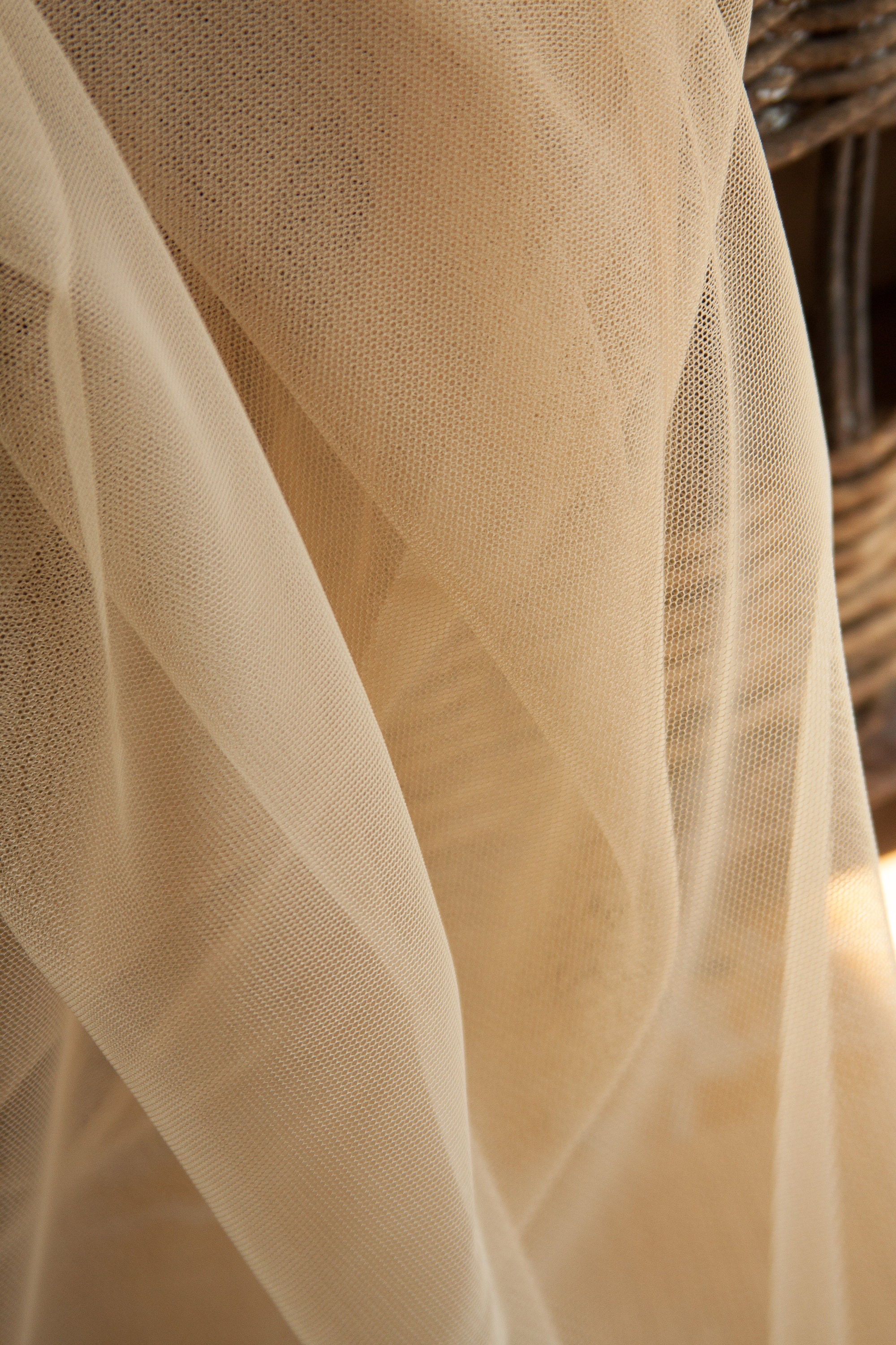 Beige Illusion Tulle Fabric, Sheer Polyester Mesh - Etsy