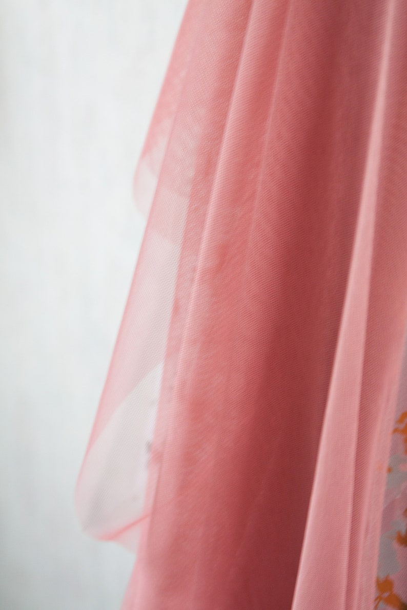 Rose Pink Stretch Tulle Fabric, Soft Mesh, Tutu Dress Fabric image 3
