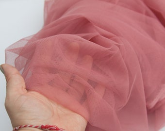 rose pink tulle dusty pink fabric, dusty pink tulle, sandy pink soft fabric, stretch mesh fabric, pink tutu tulle, stretch tulle, pink tulle