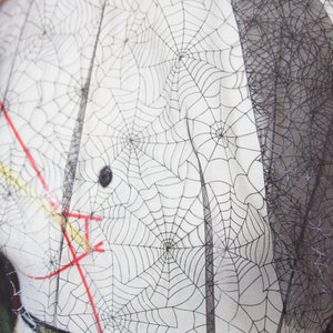 gothic mesh cobweb veil spider web fabric nylon tulle black spider web fabric spider web goth glamour fabric black costume tulle fabric