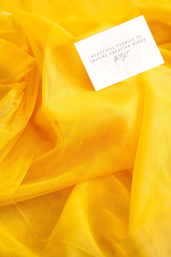2 PCS. Tulle Fabric Flowers Tulle Decoration Fabric Tulle Ribbon for Wedding Party Decoration Gray+Yellow, Size: 5 Meters