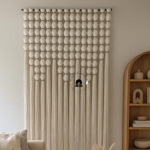 Tapiz de pared de macramé extragrande, cabecero bohemio