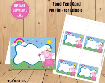 peppapig food labels etsy