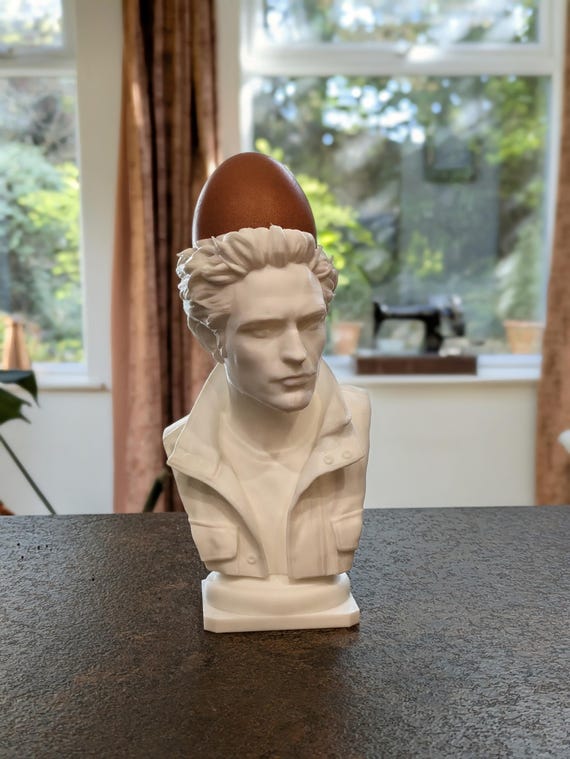 Edward Cullen inspired egg cup holder twilight fan art Eggward