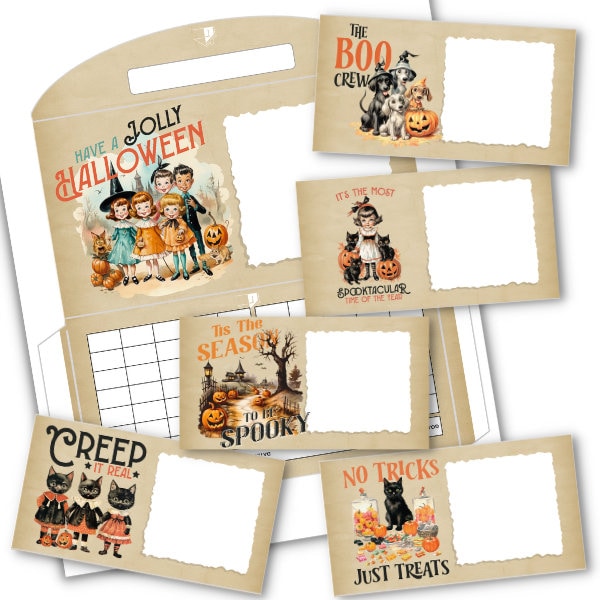 Vintage Halloween Printable Cash Envelopes