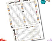 Alice in Wonderland Wallet Size Money Tracker | INSTANT DOWNLOAD