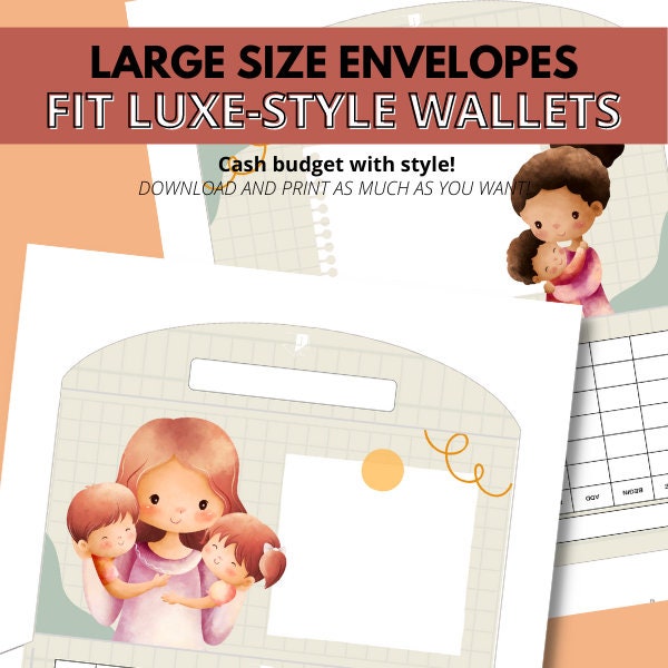 Mom Cash Envelope Printables, Cash Envelopes Printable, Cash Envelope ...
