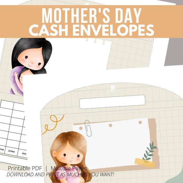 Mom Cash Envelope Printables, Cash Envelopes Printable, Cash Envelope ...