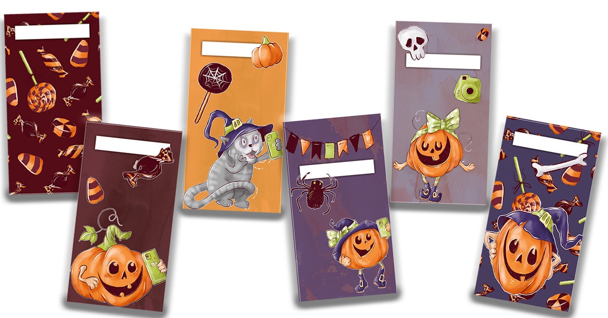 Halloween Vertical Cash Envelopes – 6 Printable Designs
