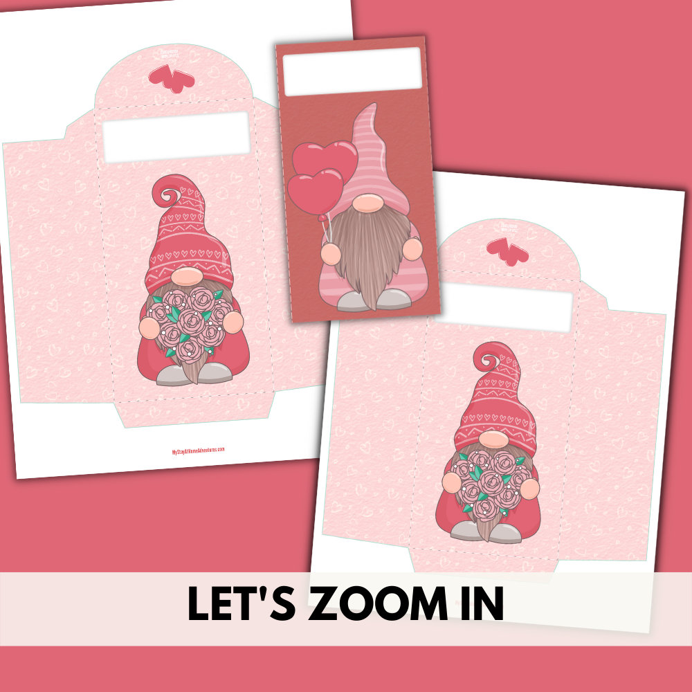 Valentine’s Day Gnome Cash Envelopes – Printable Set of 6 | Cash Budgeting
